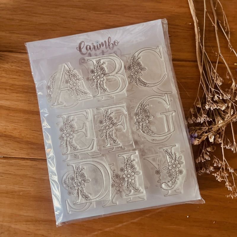 CARIMBO DE ALFABETO MONOGRAMA GRANDE