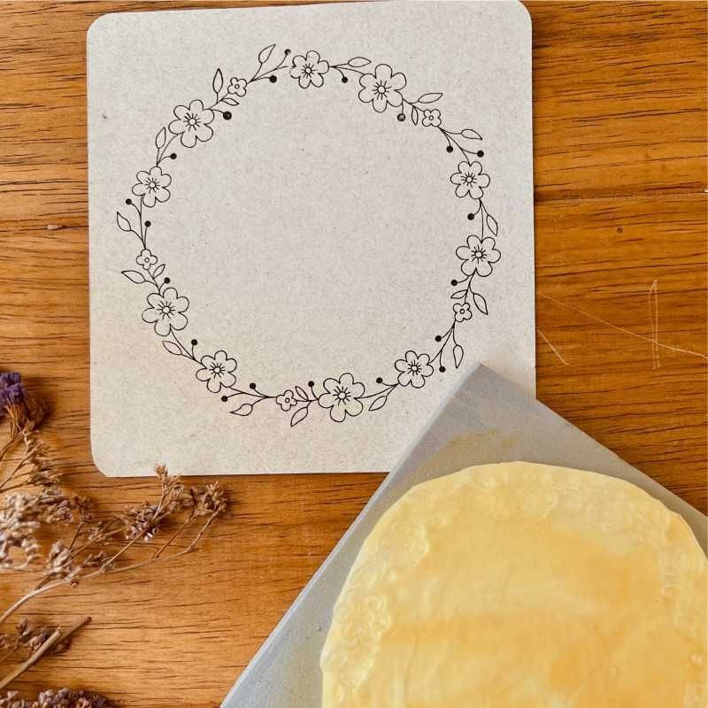 CARIMBO DE GUIRLANDA FLORAL