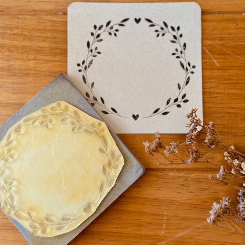 CARIMBO DE GUIRLANDA FLORAL