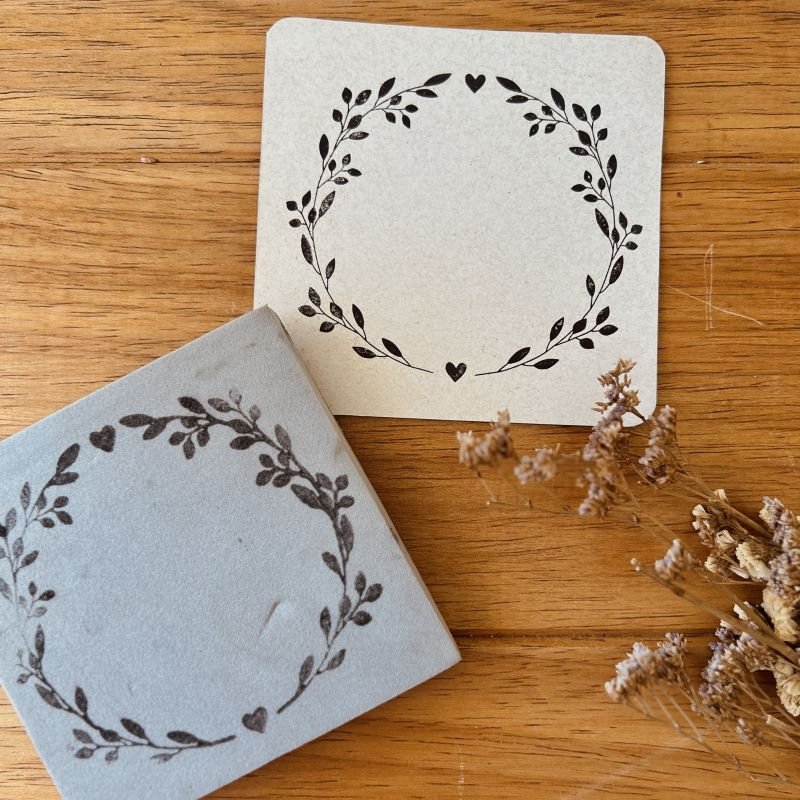 CARIMBO DE GUIRLANDA FLORAL