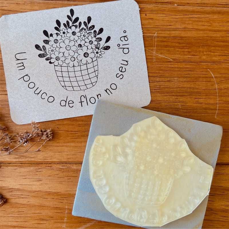 CARIMBO FLORAL UM POUCO DE FLOR NO SEU DIA
